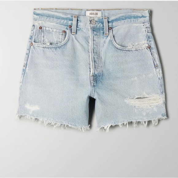 Agolde Riley 4” short Groove in sz 23, 26 - Picture 1 of 6